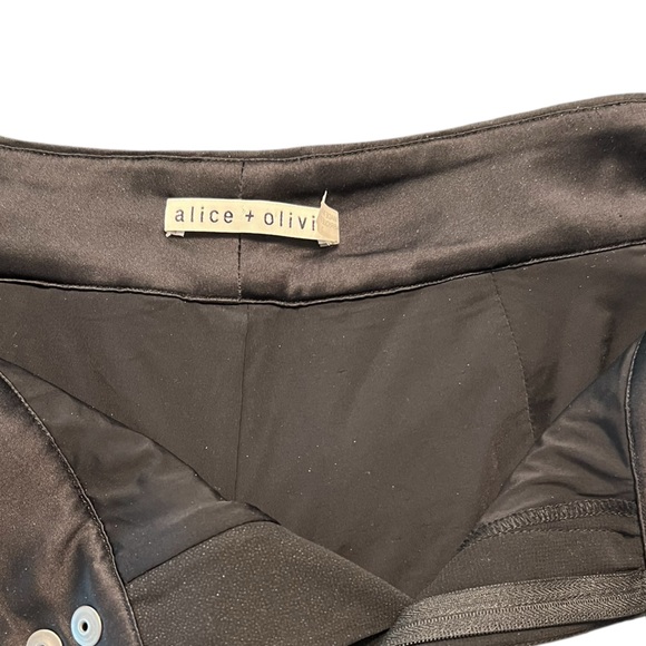 Women's Alice + Olivia Black Sequin Wide Leg Pants Size 2 - Picture 10 of 10